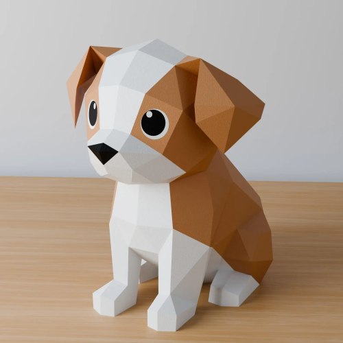 手作りペーパークラフト犬モデル楽しいペーパークラフトギフト