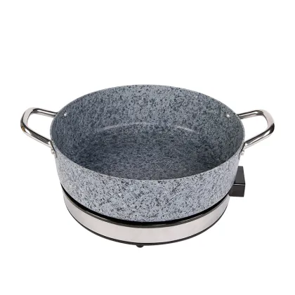 Deep Non-Stick Coating Dishwasher Safe Electric Fry Pan for Household Use