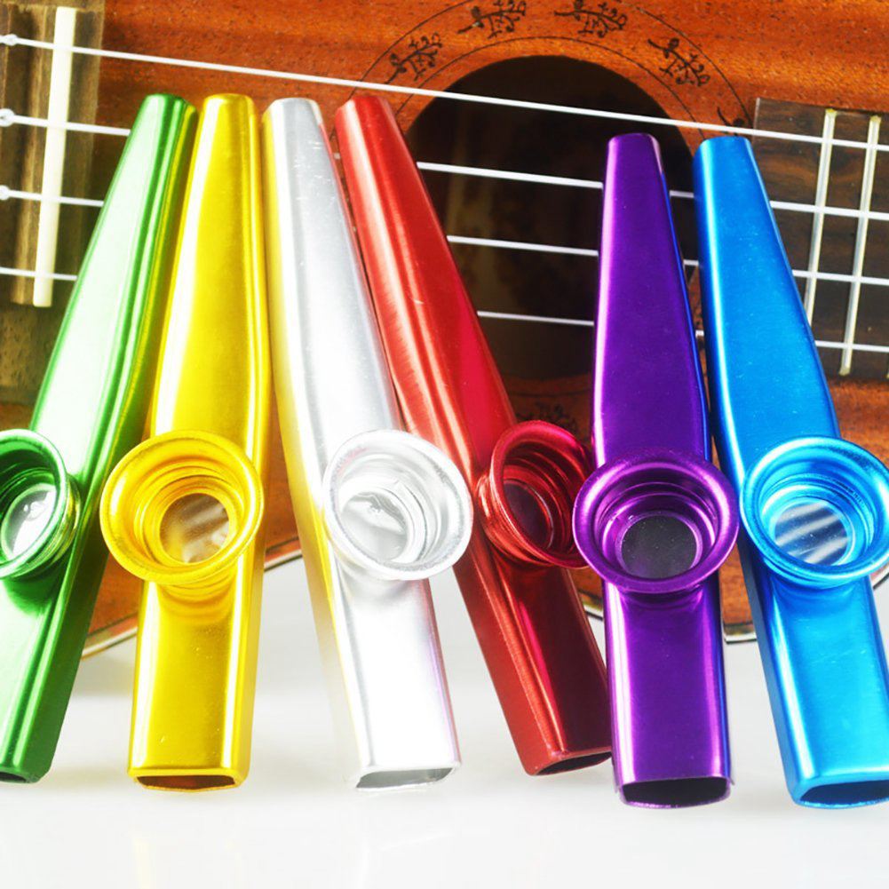 SEWS-Set of 6 Colors Metal Kazoo Musical Instruments Good Companion for A Guitar Ukulele Great Gift for Kids Music Lovers