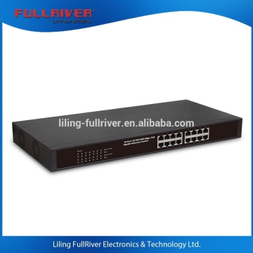 FR-S1016PEG-C / 16-port Gigabit POE Unmanaged Ethernet Switch 260W 19" chassis