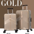 Wholesale ABS PC rolling suitcase aluminium travel luggage