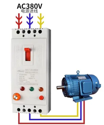 380V Three Phase Motor Protector with Overload and Leakage Switch