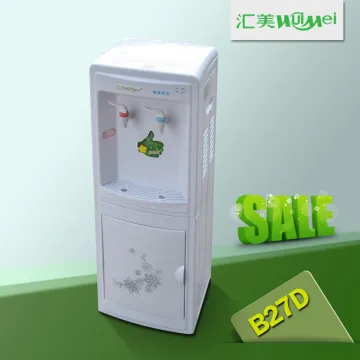 Hot and cold water dispenser with refirgerator/stand portable water dispenser