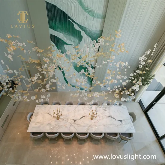 Villa combination restaurant chandelier Light luxury and beautiful chandelier Crystal k9 chandelier Hotel villa chandelier