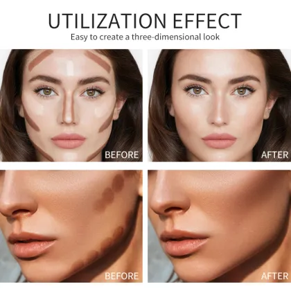 Double Head Highlighter Concealer Stick for Contouring and Shadow