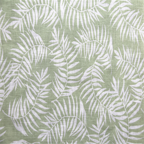 Linen / Rayon slub fabric with leaf pattern