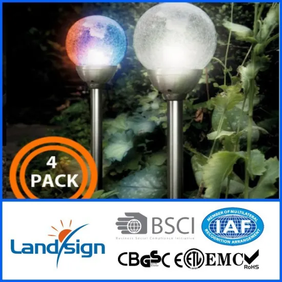 Decorative solar glass ball light made by Cixi manufacture in China Ningbo