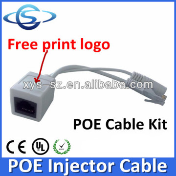 POE Cable kit with free print logo on cable connector