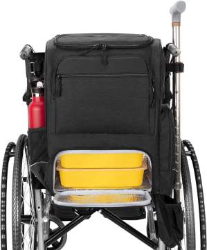 Large Capacity Custom Logo Wheelchair Storage Bags - Folding Trolley Side Armrest Bags