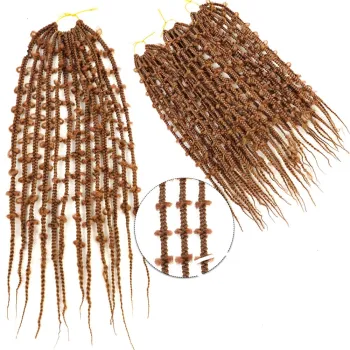 Long Color butterfly Locs  Hair Synthetic 22 inch Wavy Senegalese Twist Crochet Braid Extension For Black Women Braiding Hair