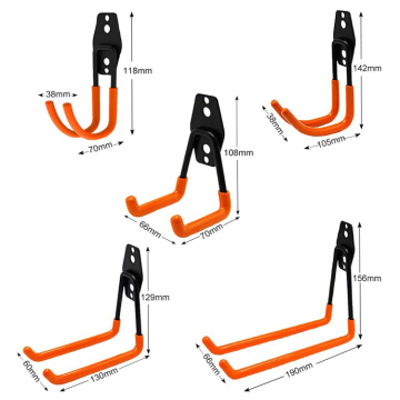 Gancho de garagem de 10 peças de metal mergulhado na parede