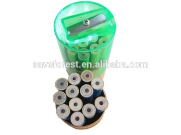 HB pencil packing in tube with sharpener cap