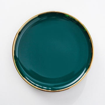 European Style Gilt Edged Tableware Set: Ceramic Bowls and Plates for Noodles and Steaks