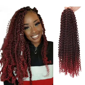 Synthetic Kinky Twist Ombre Twist Crochet Braid Hair Extension Spring Twist Hair