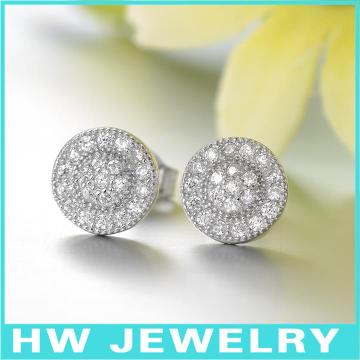 HWME431 silver spike hoop earrings