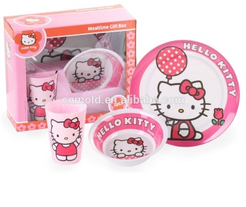 cute tableware gift set for kids, hello kitty, snoopy