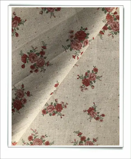 linen cottton mix print fabric for dress