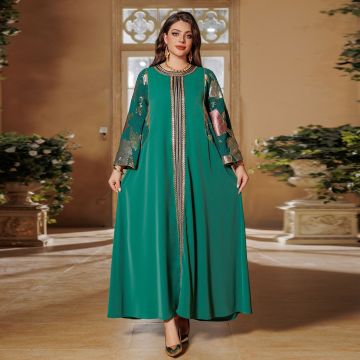 Sequin Embroidered Modest Maxi Abaya
