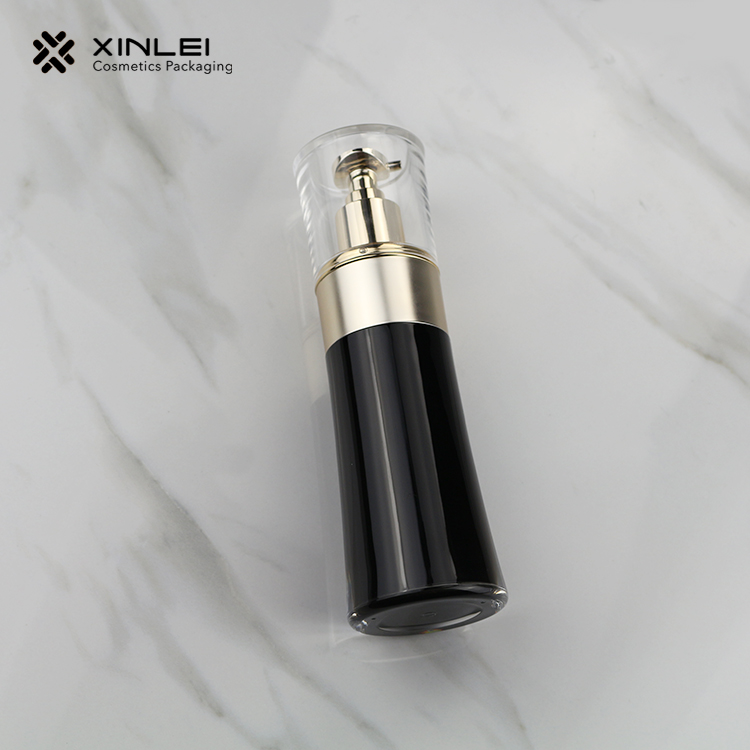 Black Acrylic Cosmetic Packing Lotion Bottle with Pump
