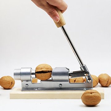 Good Heavy Duty Pecan Nut Cracker Tool , Wood Base & Handle Fast Opener Kitchen Tools Fruits And Vegetables Best P