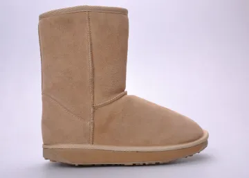 Cold Resistant Comfortable Mens Winter Snow Boots Natural Wool Lining