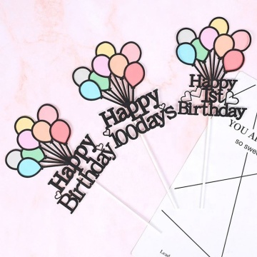 Luftballons Dekorative Cupcake Toppers Happy Birthday Cake Topper für Kinderparty "kann verkürzt und verfeinert werden:" Alles Gute zum Geburtstag Cupcake Toppers for Kids Party