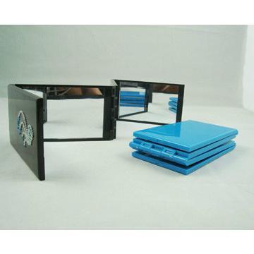 Rectangular makeup mirror with 4 panels
