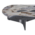 Italian luxury round marble coffee table