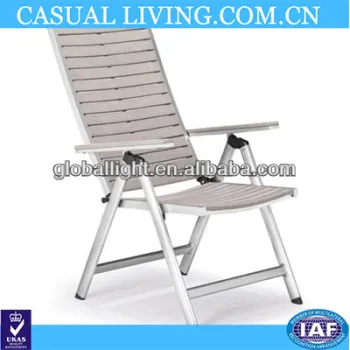 Urban Gray Faux Wood/Aluminum Outdoor Reclining Chair