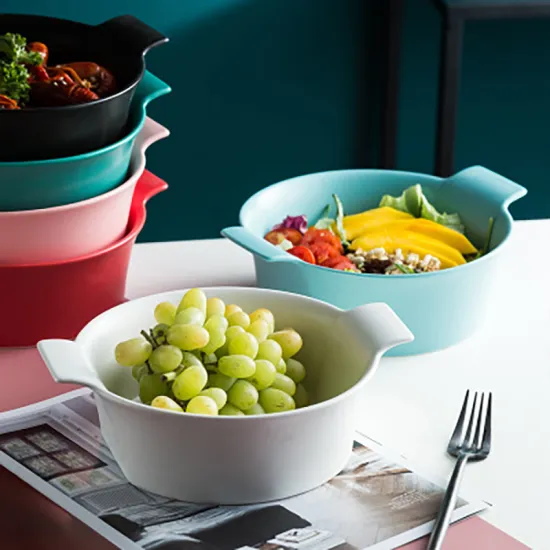 2020 New japanese style salad bowl large porcelain bowl bowls set ceramic bowl set