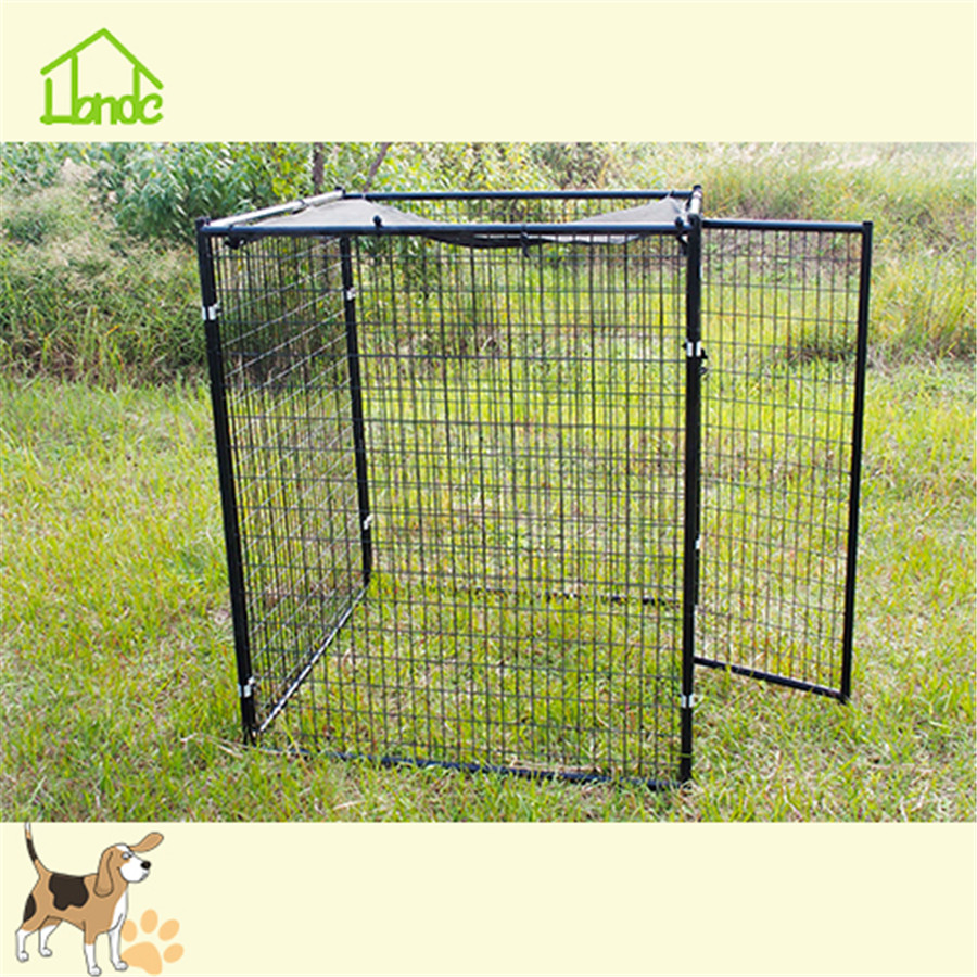 Large outdoor wire welded black dog runs China Manufacturer