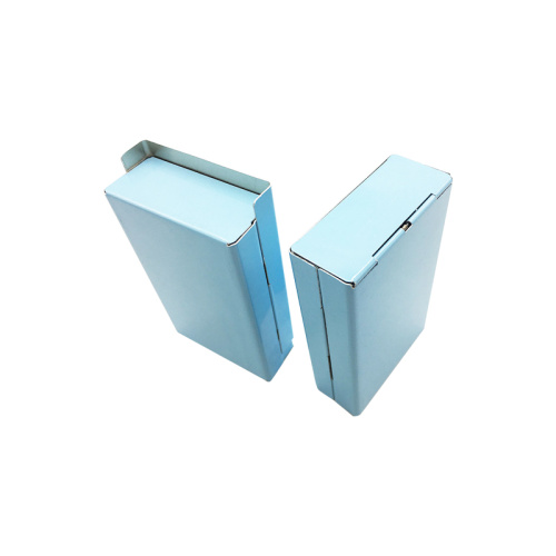 Food Tin Box Tinplate Rectangular Flap Tobacco Can Manufactory