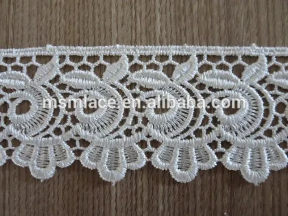 New embroidery polyester chemical lace trimming