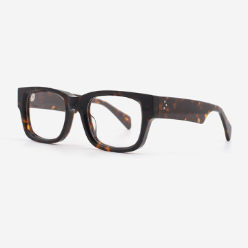 Rectangle Thick Acetate Unisex Optical Frames 23A3101