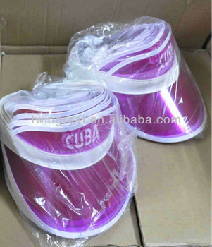 plastic sun visor cap/promotional hat
