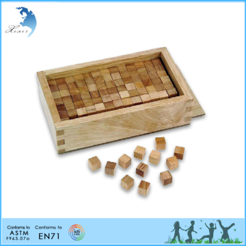Kindergarden toddler toys wooden cube montessori sensorik China