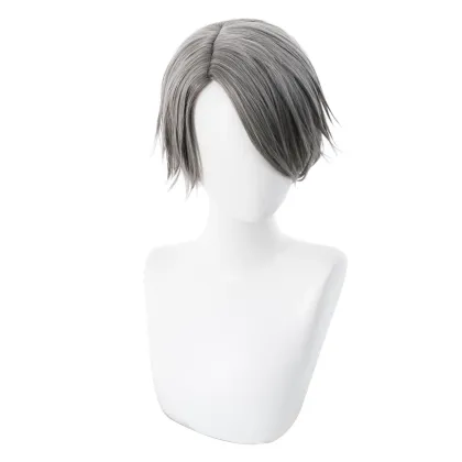 Dark Gray 40cm Short Ponytail Cosplay Wig - Ainizi for Identity V