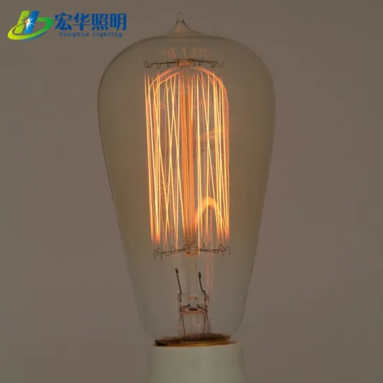 ST64 E27 40W Industrial Vintage Amber Filament Bulb