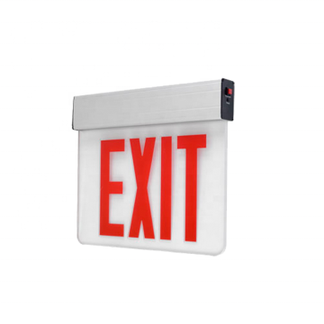 Acrylic panel recessed emergency exit sign