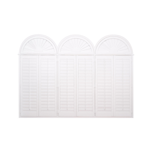 Plantation shutters for sliding patio doors