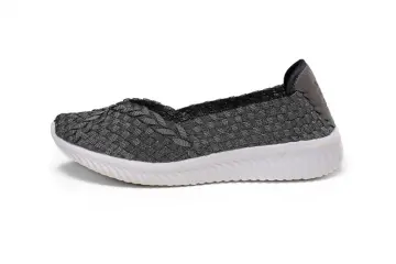 Old Silver Upper Lightweight Insole Casual Woven Pumps