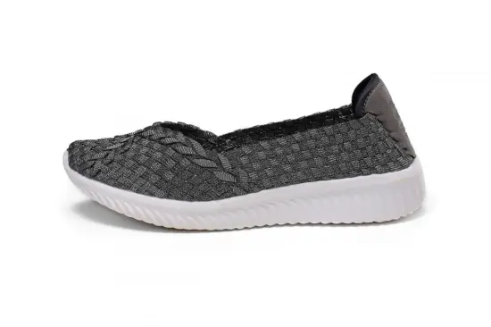 Old Silver Color Super Lightweight Woven Pumps