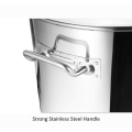 Stainless Steel Stockpot مع مقابض SS Riveted