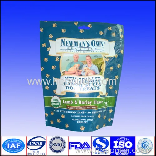 Zip Lock Aluminum Foil Stand Up Bag For Dog Food 