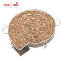 Realcook Charcoal Barbecue Smoker Round Cold Smoke Generator Outdoor Wood Chip BBQ Basket Tool For Grill Kitchen Smoking Cooking