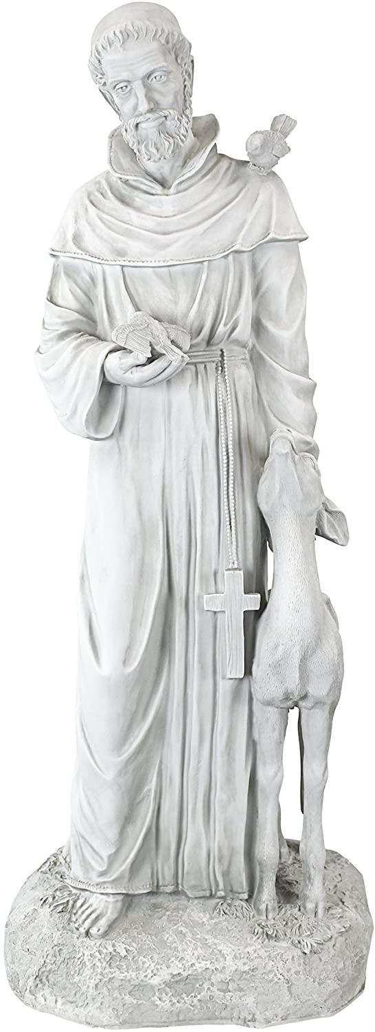 Patron Saint of Animales Estatua de decoración del jardín religioso