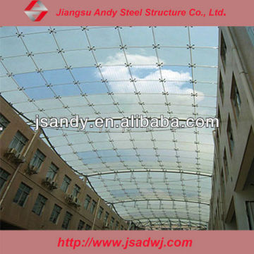 Grid steel structure roofing