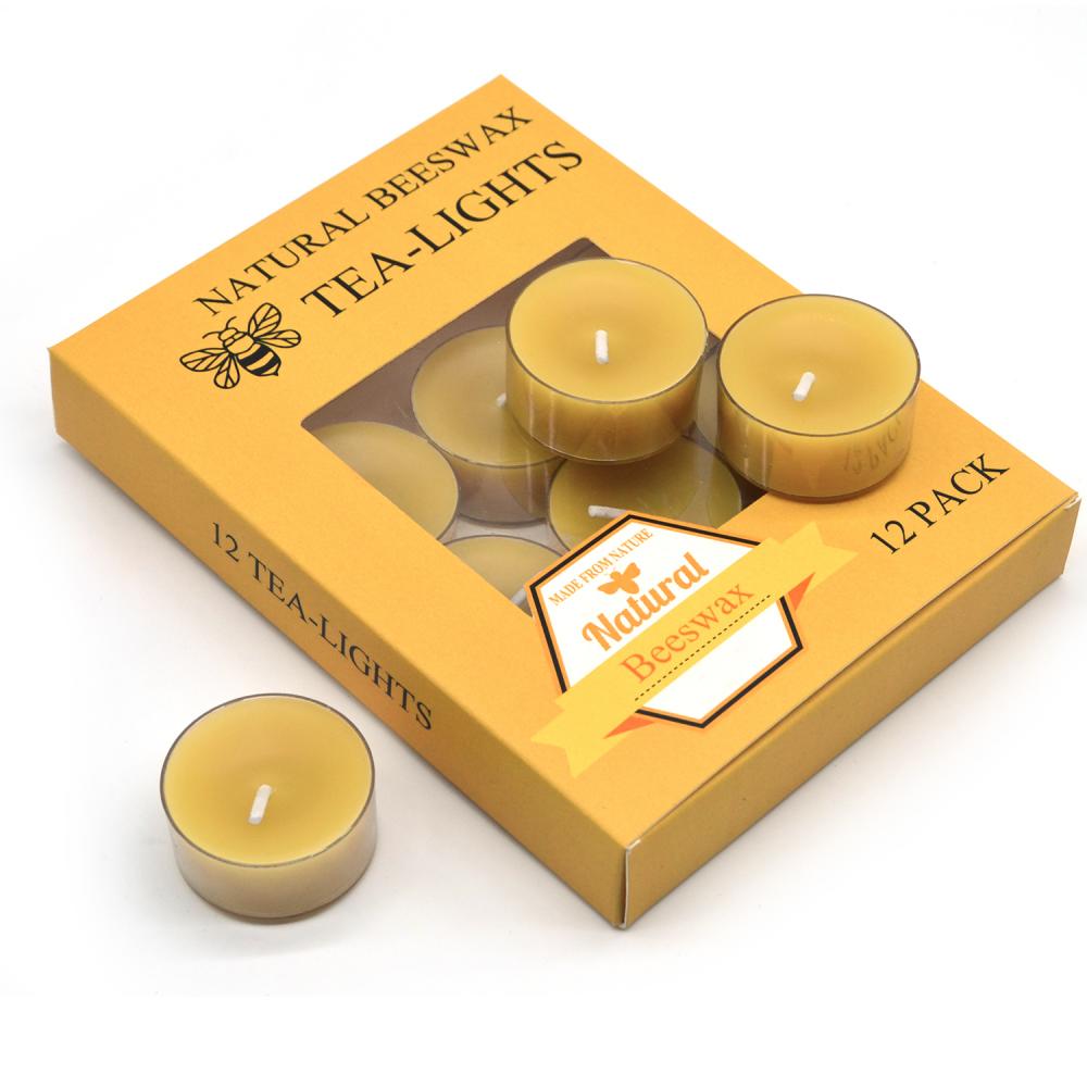 100 Percent Natural Organic Beeswax Tealight Candles