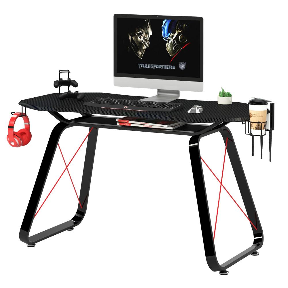 Gaming Table with Carbon Fiber MDF Desktop Frame