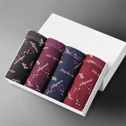 Comfortable Seamless Mid-Waist Boxer Briefs for Men